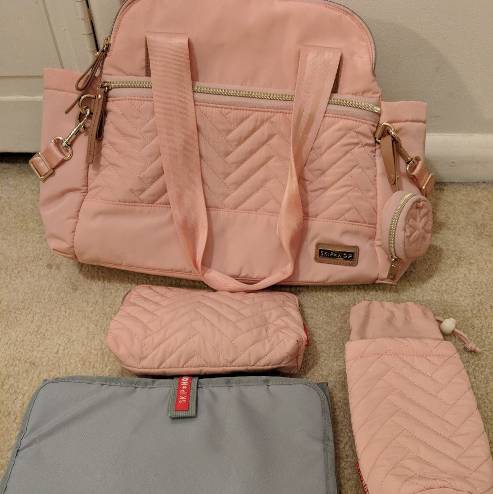 Skip hop suite blush diaper bag