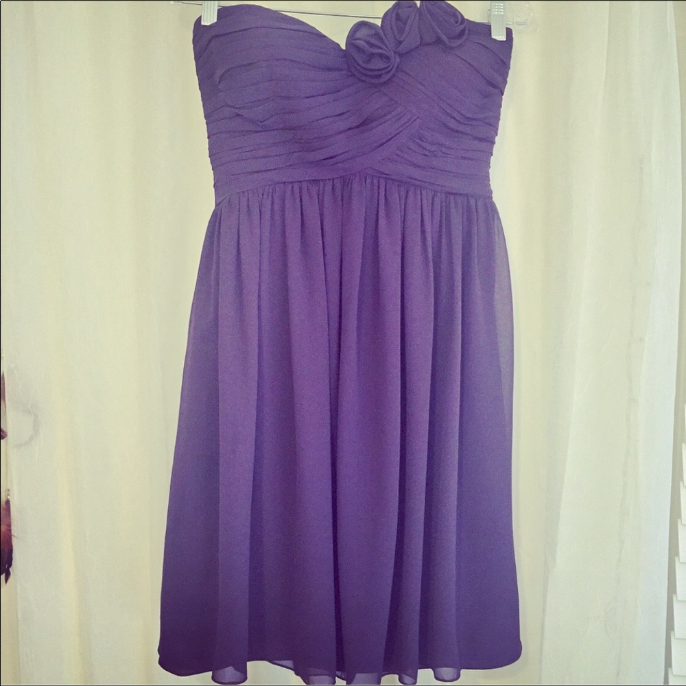 Deep purple sweetheart party dress. Work once!
