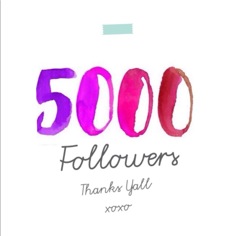 💕🎉 Thank You 5000 Followers🎉💕