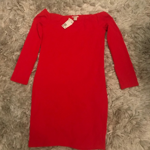 H&M Off Shoulder Red Dress - Picture 3 of 7