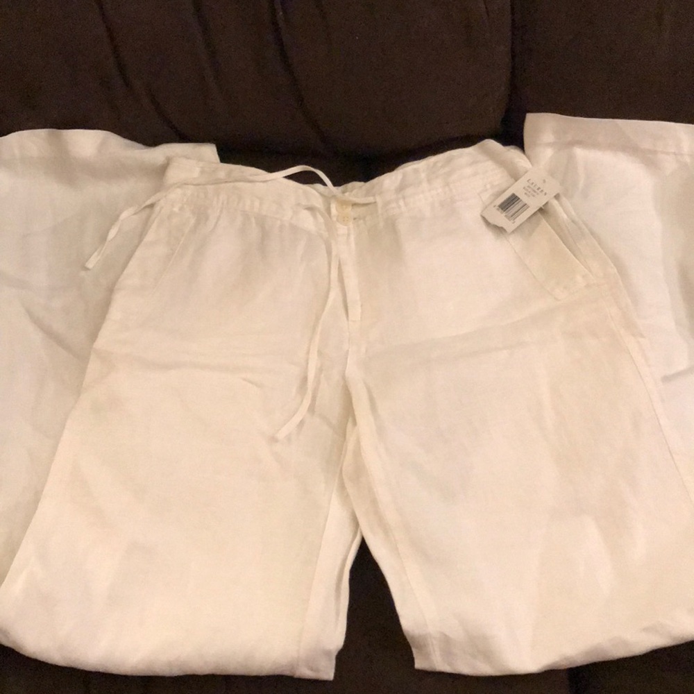 Ralph Lauren white linen pants