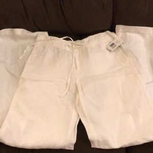 Ralph Lauren white linen pants
