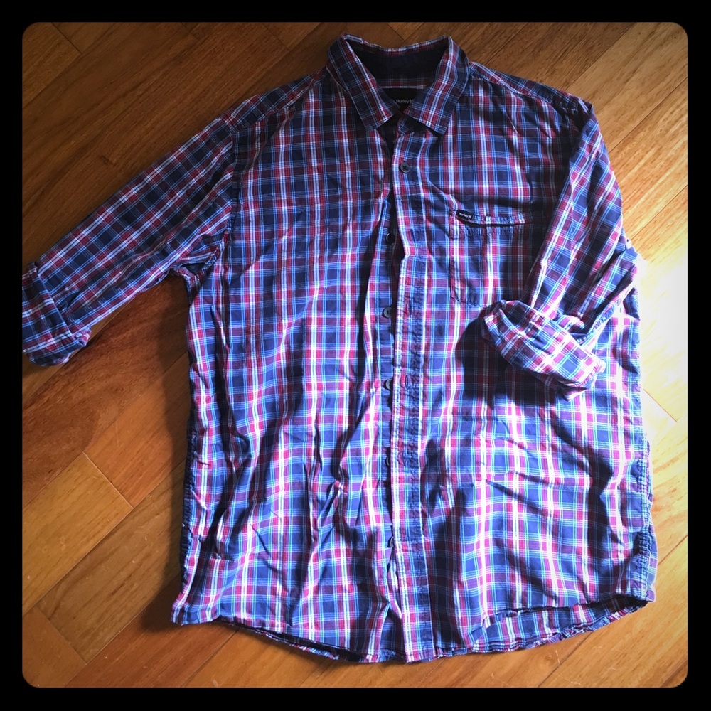 Hurley 100% cotton button up