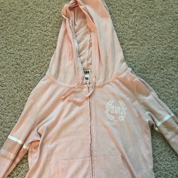 VS PINK LIGHT ZIP UP HOODIE - Picture 1 of 6