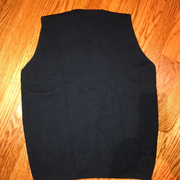 Men's 100% Merino wool black sweater vest