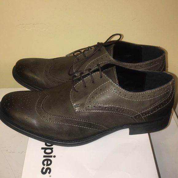 Hush Puppies men Zack wingtip Oxford grey leather