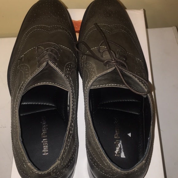 Hush Puppies men Zack wingtip Oxford grey leather main image 6
