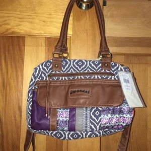 Multi colored purse. w/adjustable cross body strap
