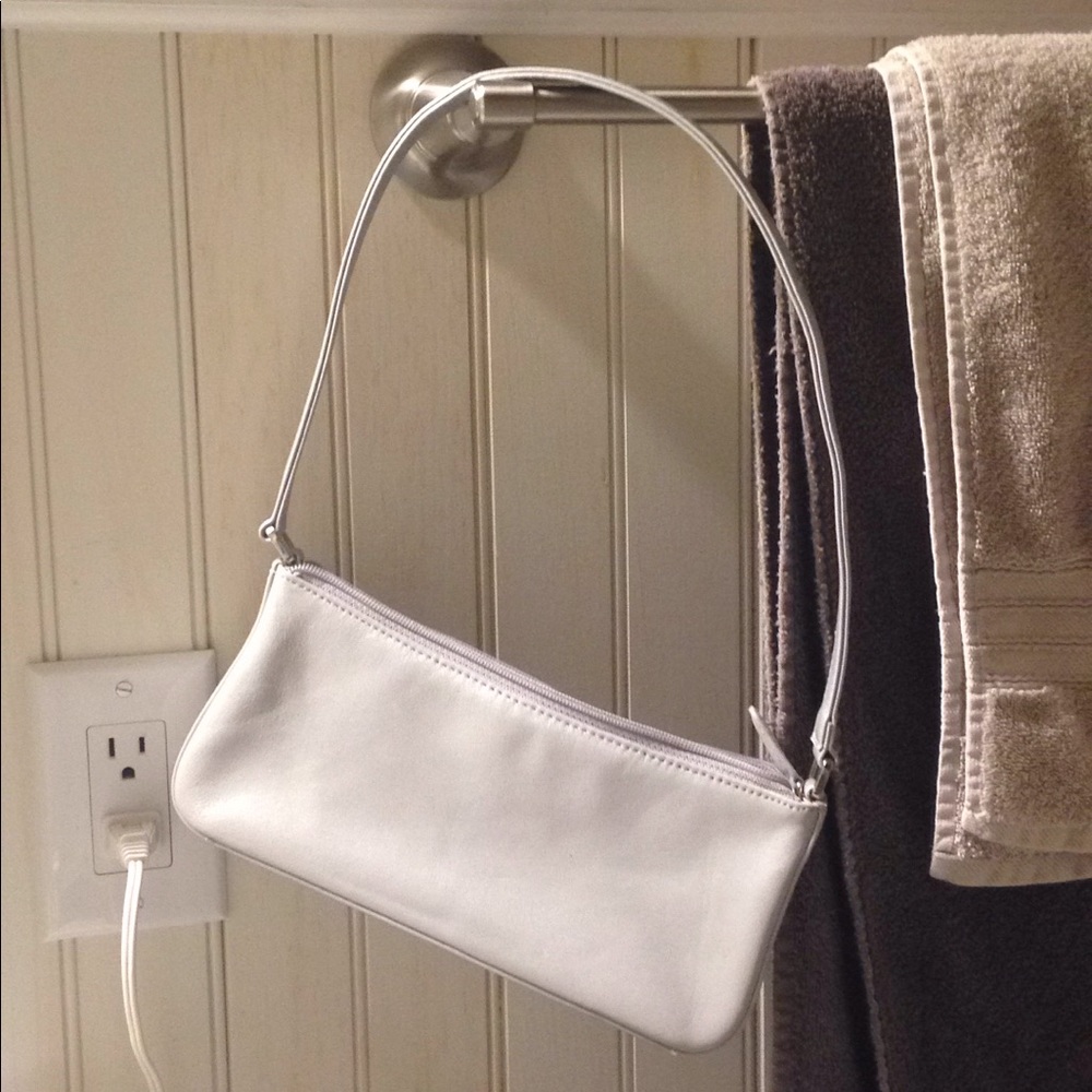 Light silver shoulder bag
