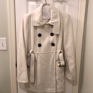 Cream Button Peacoat