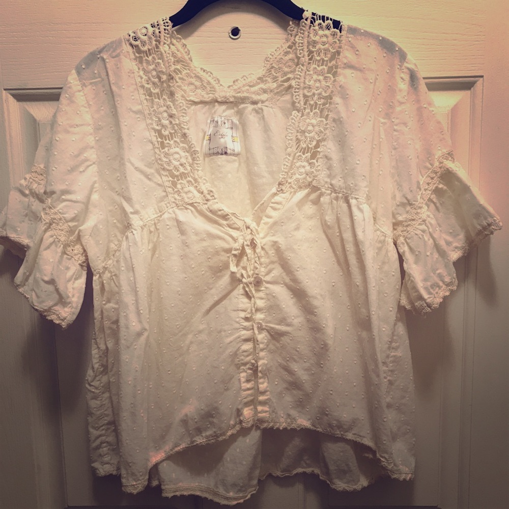 Vintage Swiss Dot Cotton Top