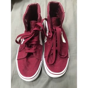 Vans high tops in Windsor wine