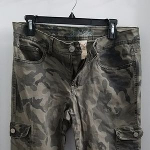 Cargo Skinny Jeans Army Print