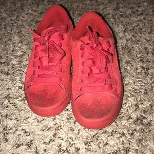 Toddler size 11 red Pumas