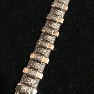 Premier Designs gold and brown leather bracelet