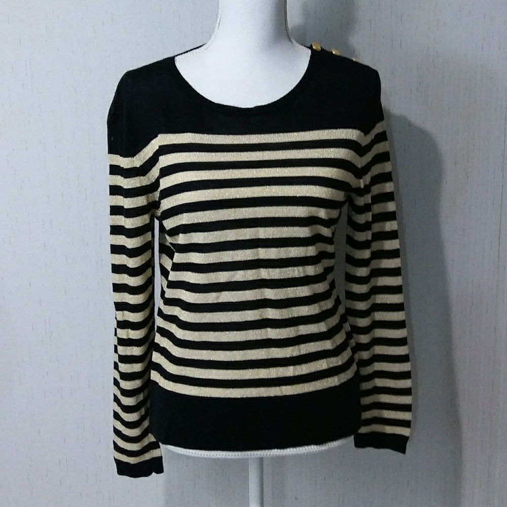 ONE DAY SALE! Peck & Peck Gold Striped Sweater