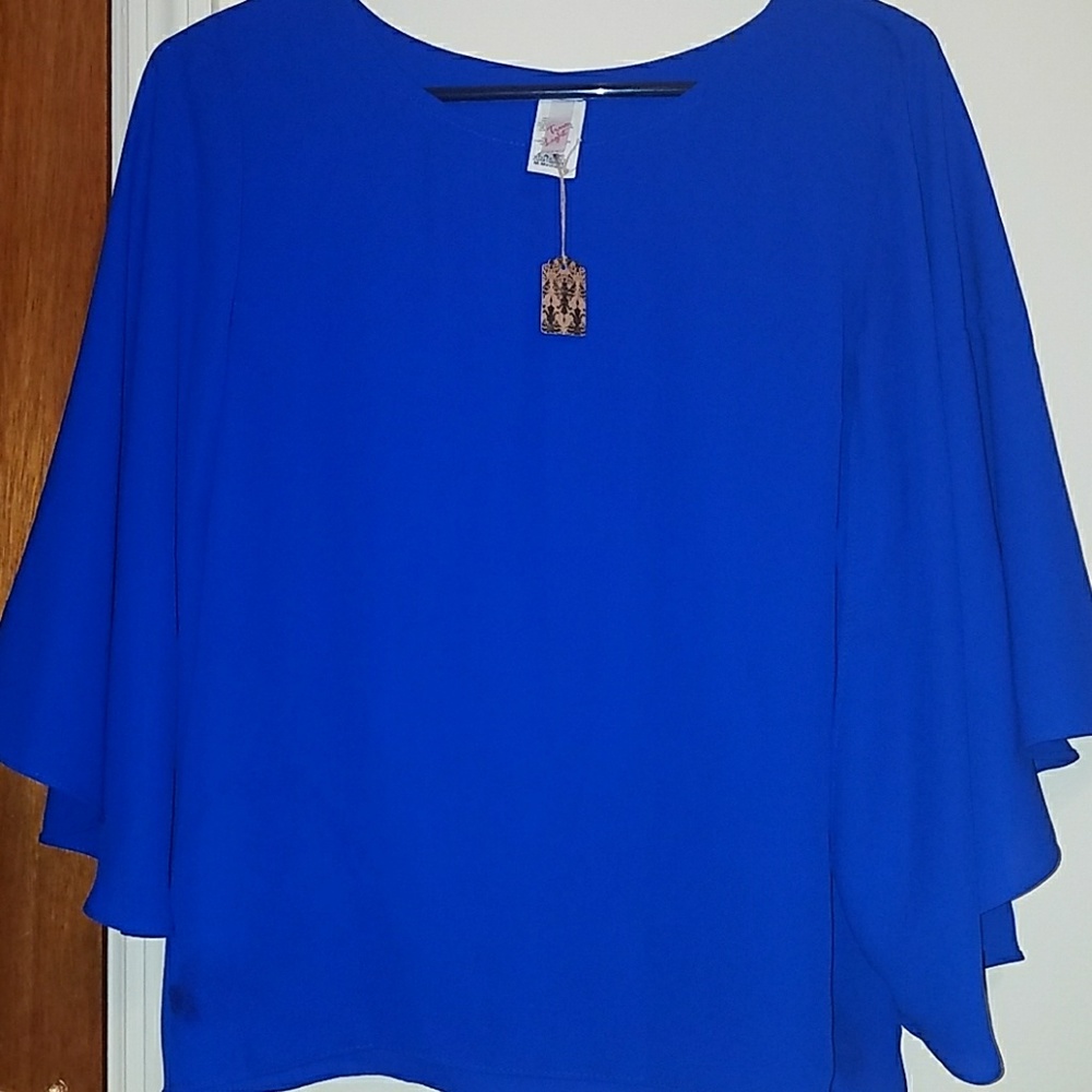 Boutique Royal Blue Blouse
