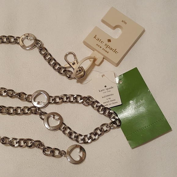 Kate Spade Saffiano Adjustable Chain Belt, S/M - Picture 1 of 3