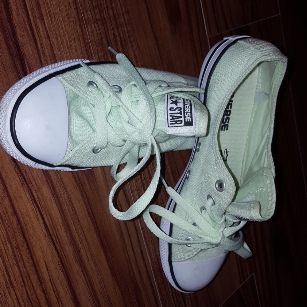 Mint green converses