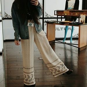 H&M paisley palazzo pants