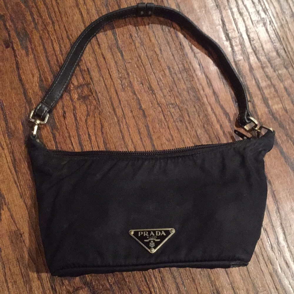 Prada black mini hobo bag