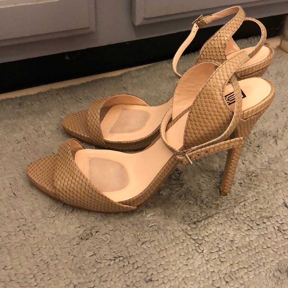 Snakeskin Strappy Heel