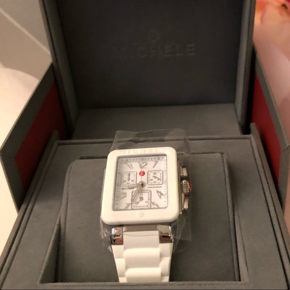 MICHELE Accessories - MICHELE WATCH white band | 💯% Authentic, NWT