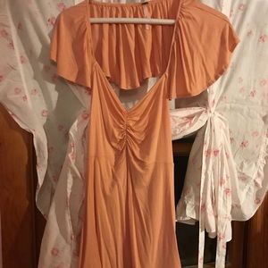 Free People Coral Pink Sleeveless Top