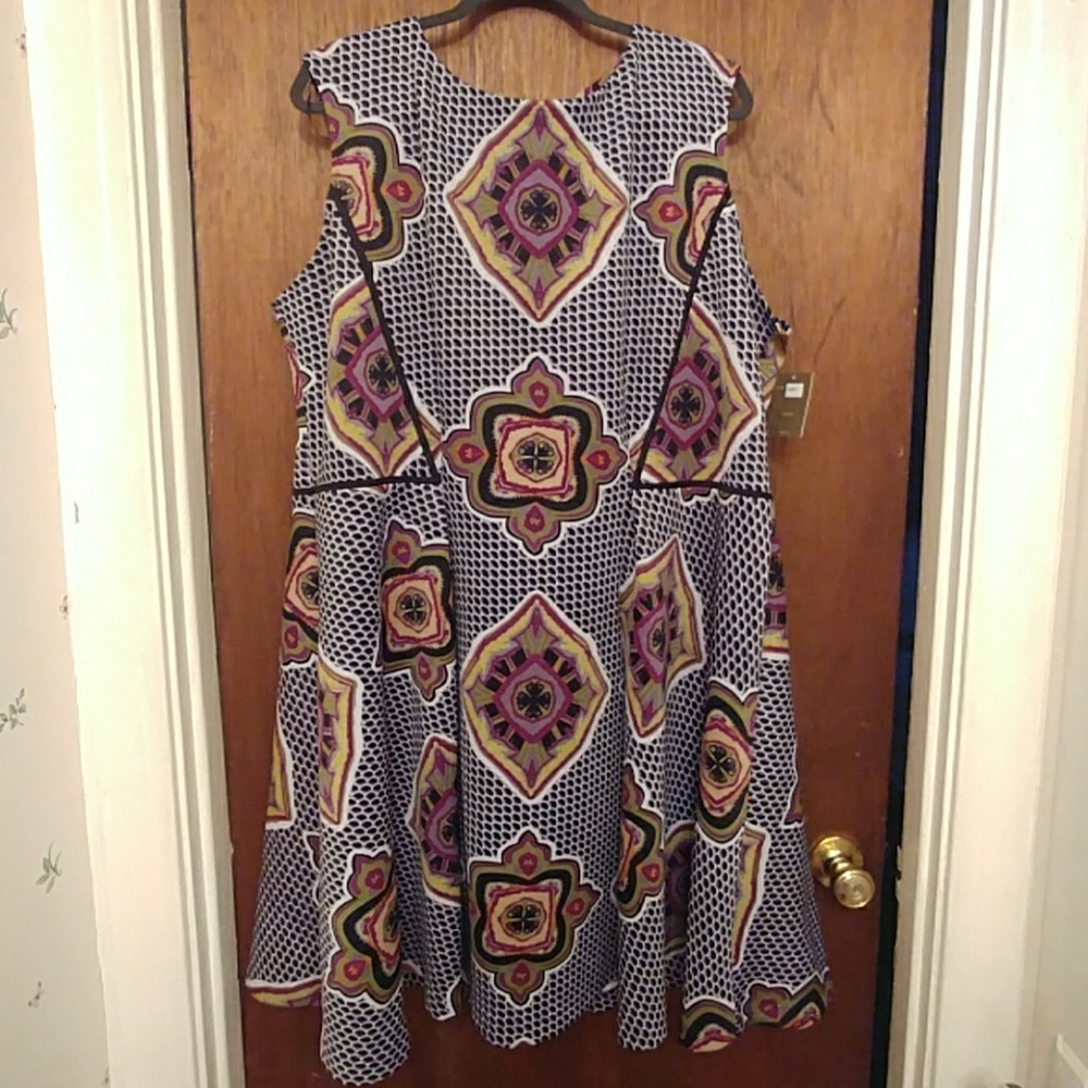 African print A-line dress