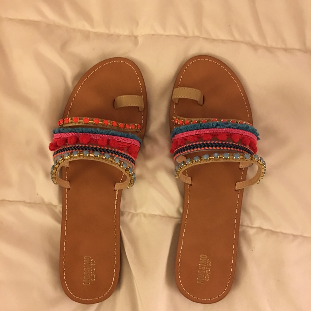 Mossimo Supply Company Multi Colored Sandals