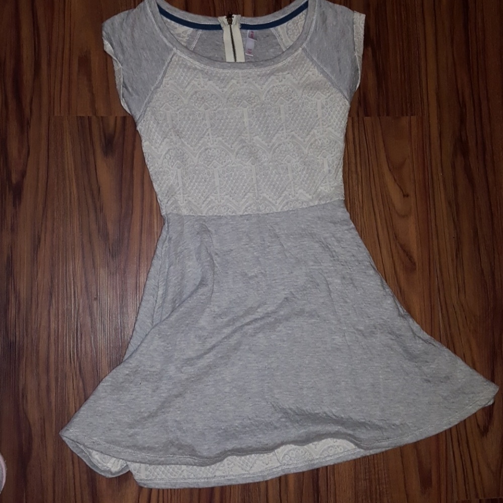 Lace sweatshirt dress