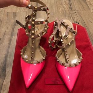 Valentino rockstud ankle strap pump
