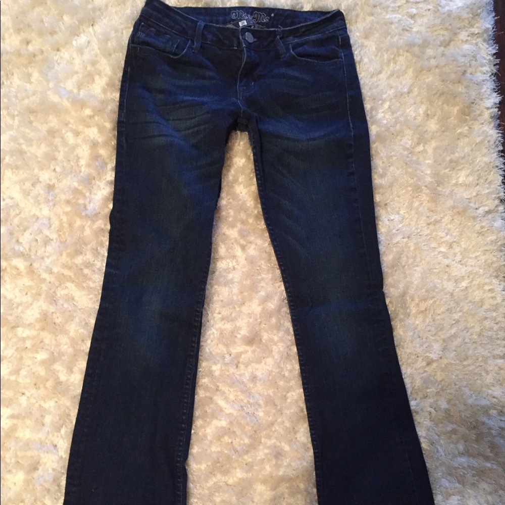 Miss Me Dark Wash Flap Pocket Bootcut Jeans
