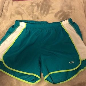 Blue/Green Nylon Running Shorts