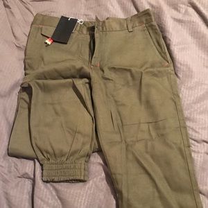 Women’s Olive joggers, size 2.