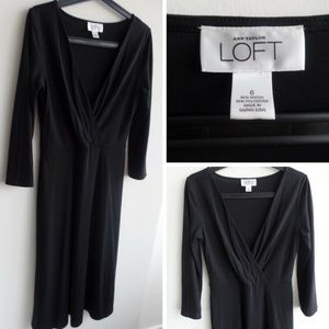 LOFT Dresses - Ann Taylor LOFT Versatile 3/4 Sleeve Black Dress LOFT Dresses - Ann Taylor LOFT Versatile 3/4 Sleeve Black Dress
