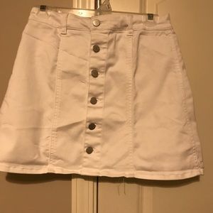 White mini skirt