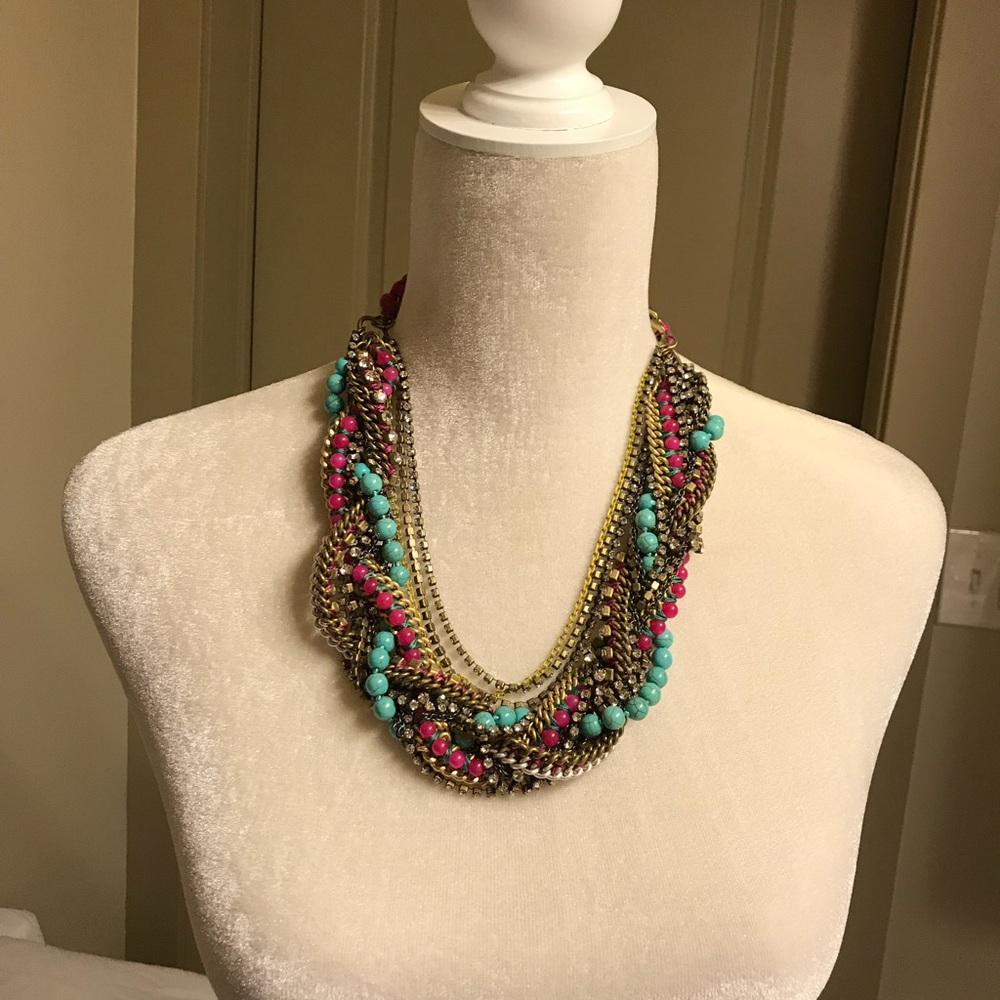 Stella & Dot Braided Mixed Media Necklace - Picture 2 of 6