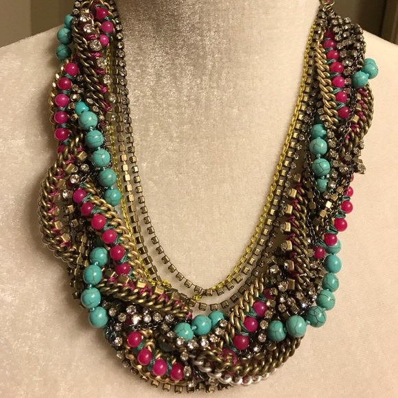 Stella & Dot Jewelry - Stella & Dot Braided Mixed Media Necklace
