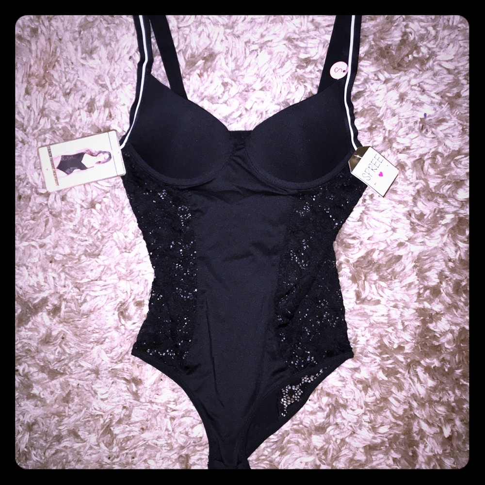 Lingerie lace side bodysuit