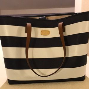 Blue and White striped Michael Kors Bag