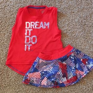 Girls Activewear outfit, Skirt & Top