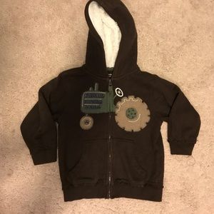 Toddler boys tractor hoodie