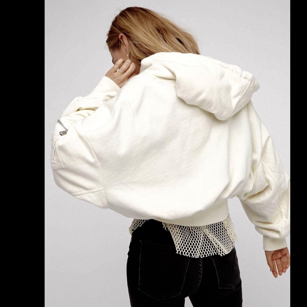 Free People thick Cotton Knit Hooded Jacket XS/S - Picture 2 of 7