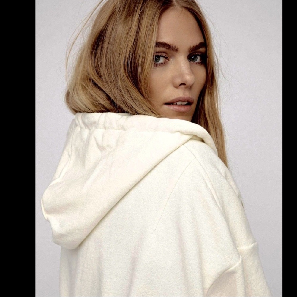 Free People thick Cotton Knit Hooded Jacket XS/S - Picture 6 of 7