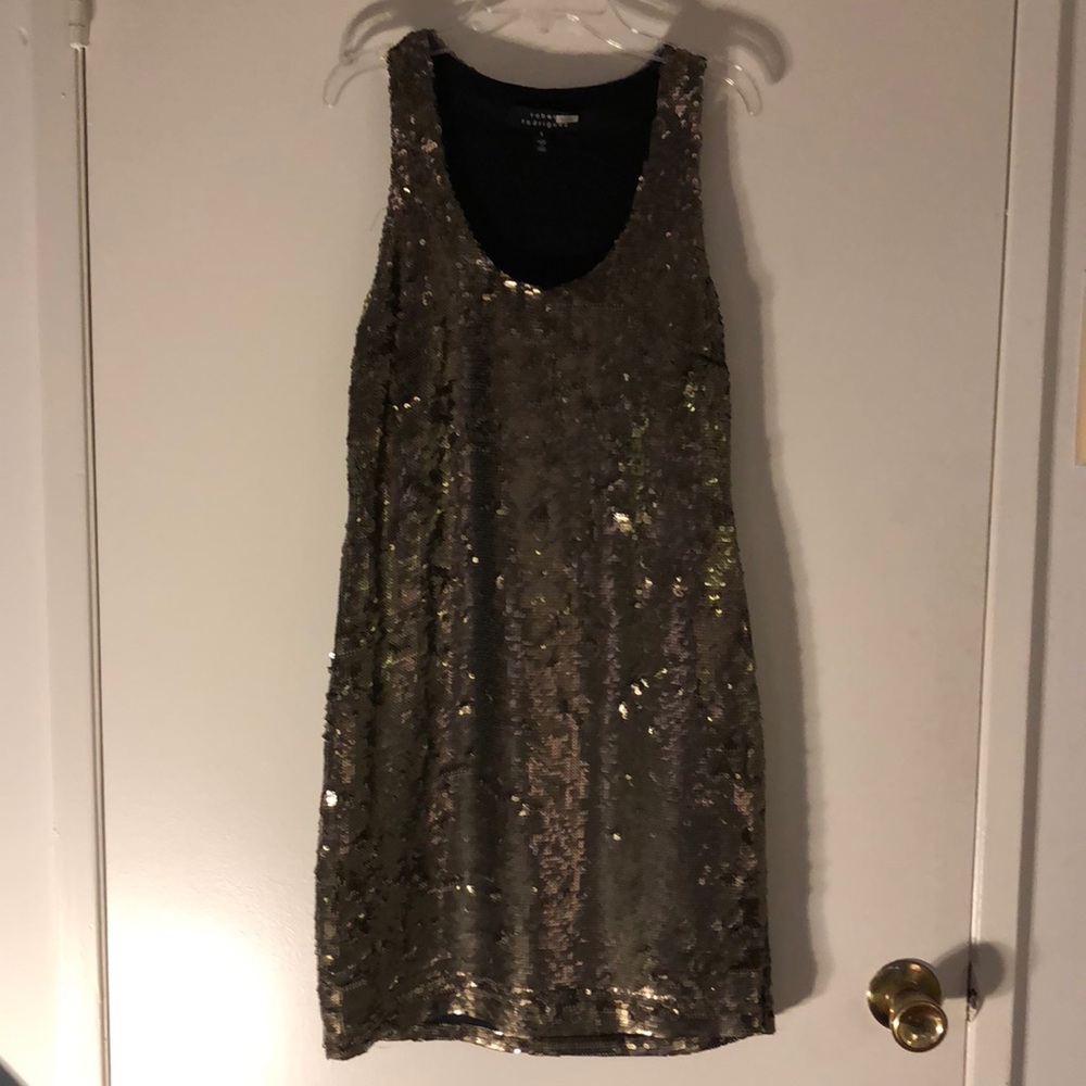 ROBERT RODRIGUEZ gold sequin dress