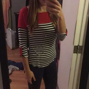 Quarter length stripped shirt