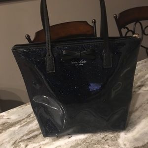 ♠️ Kate Spade Glitter Navy Blue tote NWT