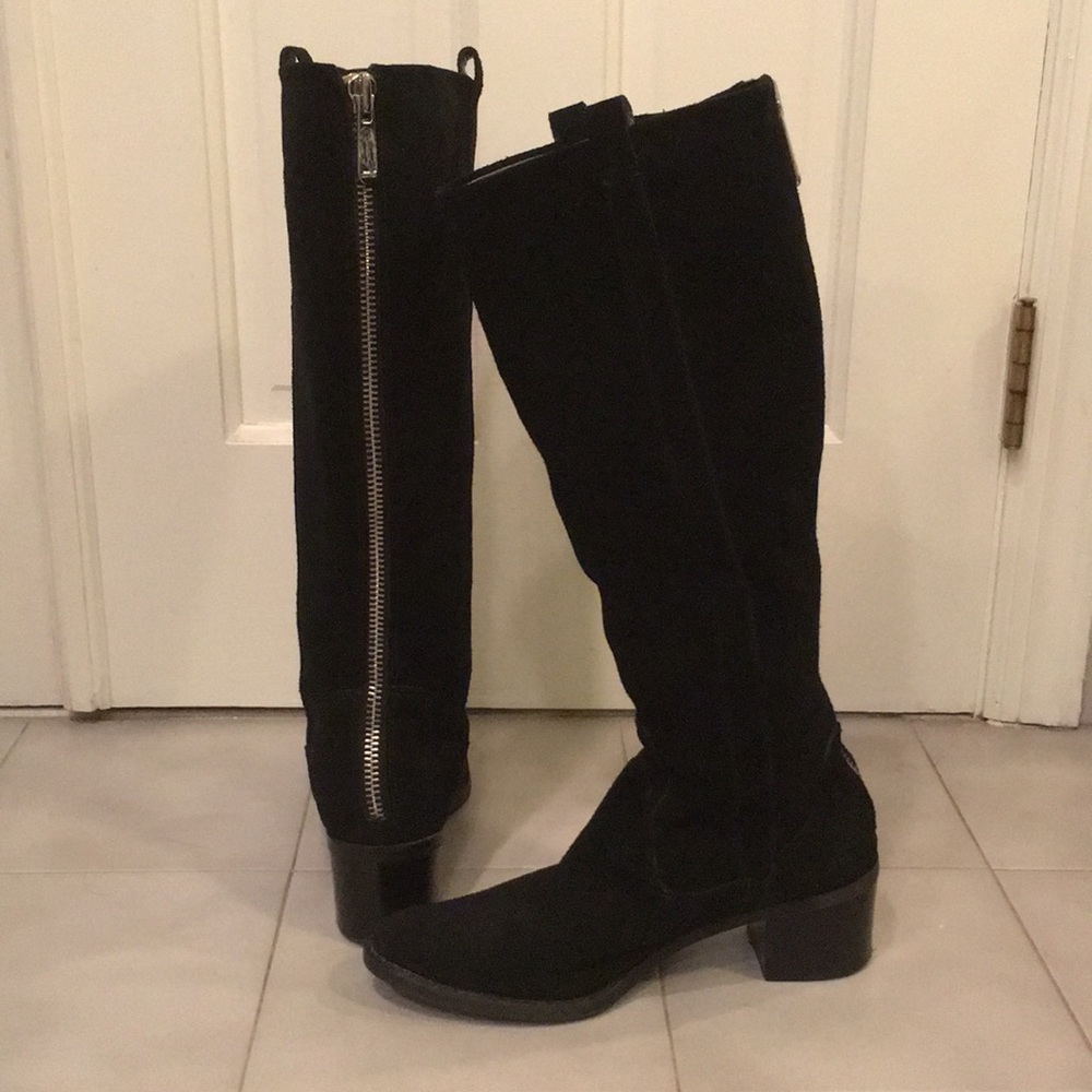 Calvin Klein, Black Suede boots, Size 8