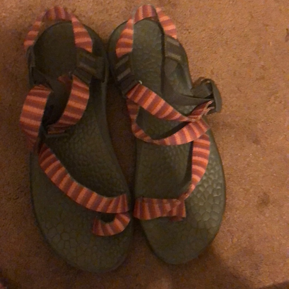 Orange and Pink Chacos